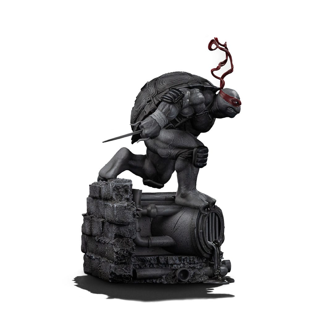 🧪 LAB | SU ORDINAZIONE Teenage Mutant Ninja Turtles Art Scale Statue 1/10 Raphael Black and White Variant 26 cm heo exclusive