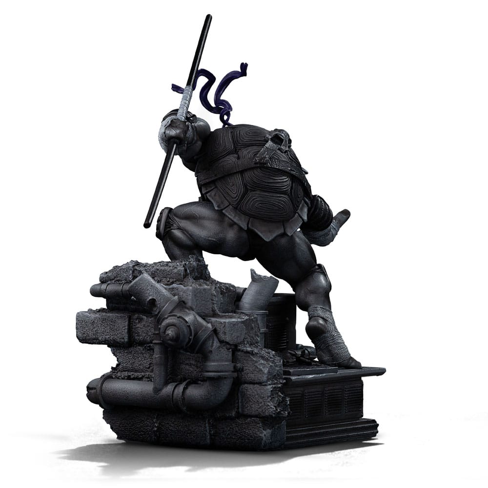 🧪 LAB | SU ORDINAZIONE Teenage Mutant Ninja Turtles Art Scale Statue 1/10 Donatello Black and White Variant 26 cm heo exclusive