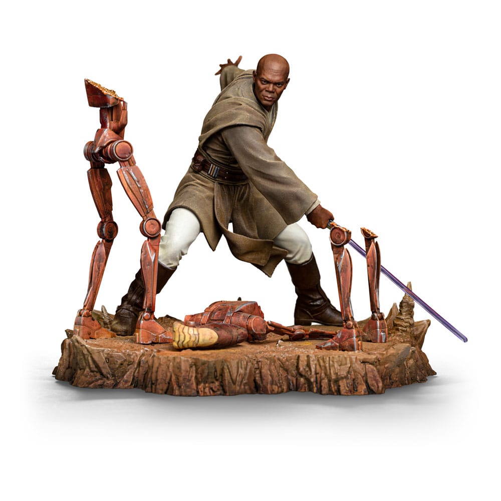🧪 LAB | SU ORDINAZIONE Star Wars Art Scale Statue 1/10 Mace Windu 18 cm