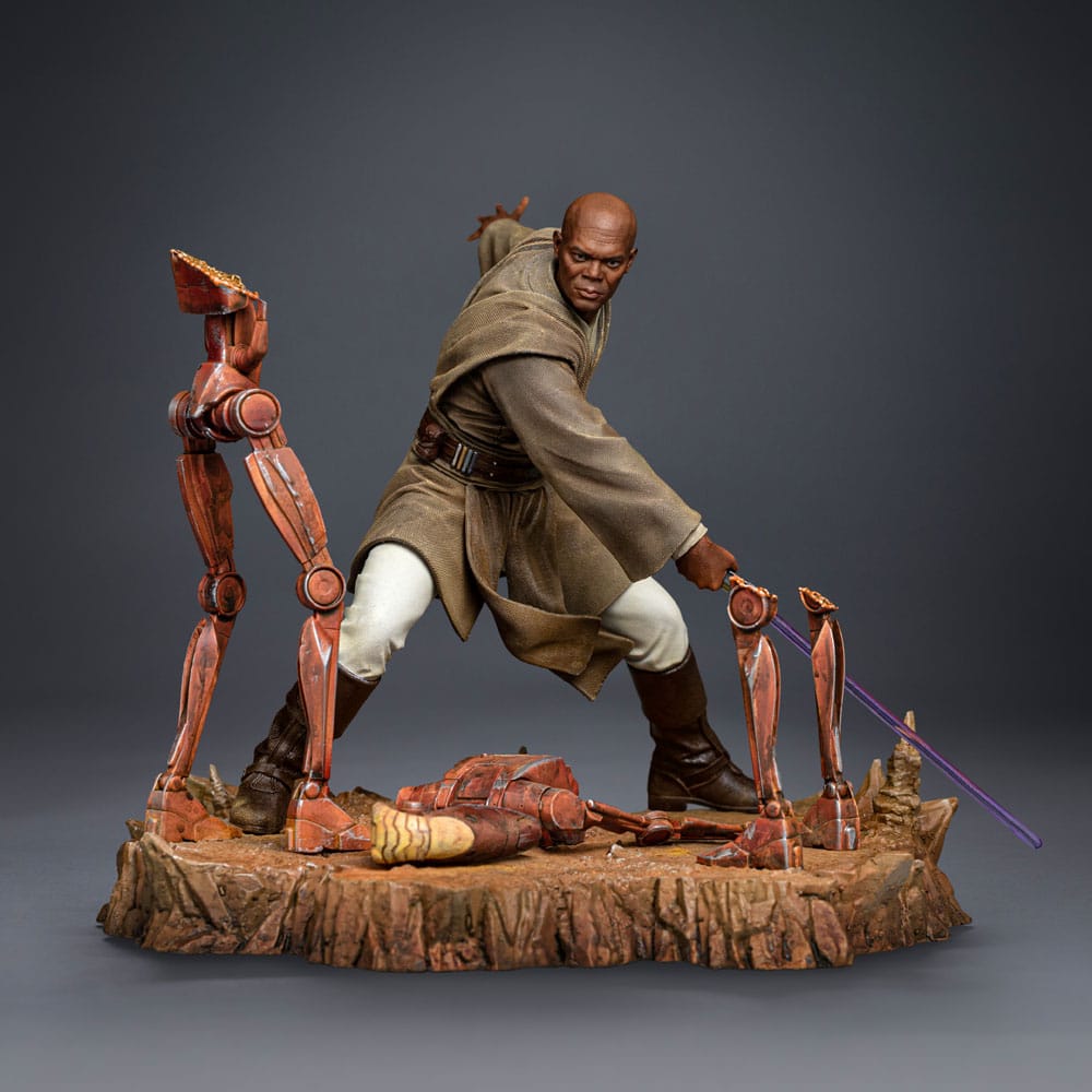 🧪 LAB | SU ORDINAZIONE Star Wars Art Scale Statue 1/10 Mace Windu 18 cm