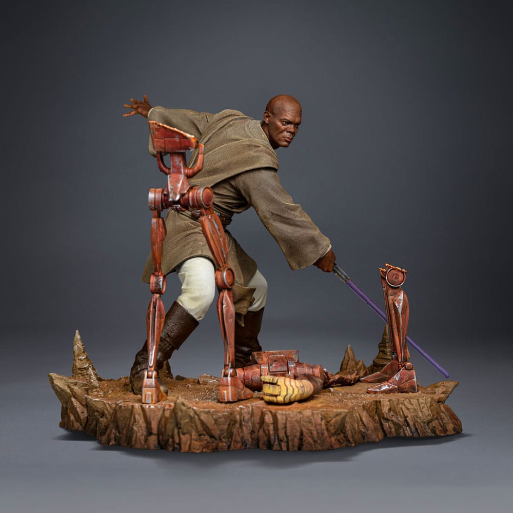 🧪 LAB | SU ORDINAZIONE Star Wars Art Scale Statue 1/10 Mace Windu 18 cm
