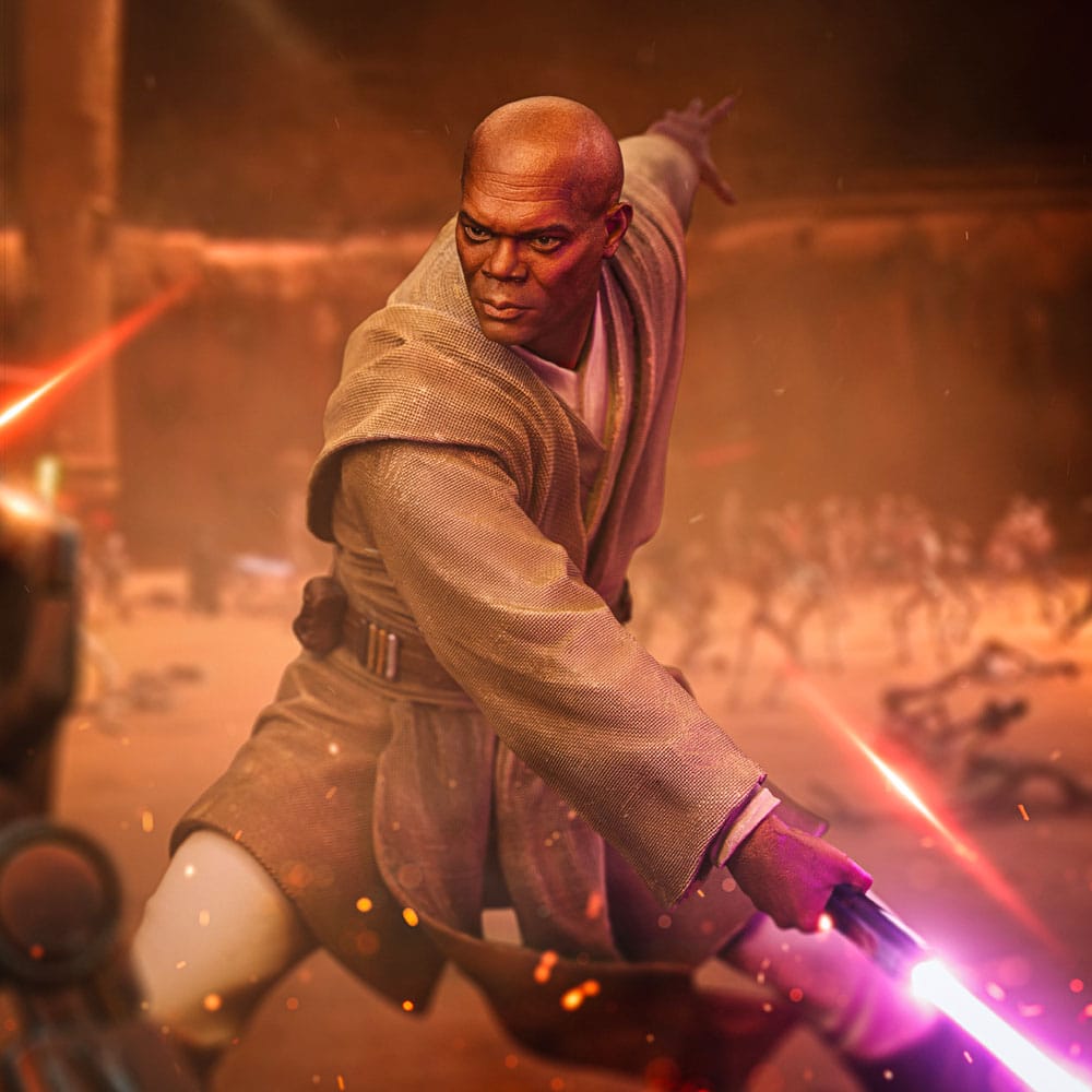 🧪 LAB | SU ORDINAZIONE Star Wars Art Scale Statue 1/10 Mace Windu 18 cm