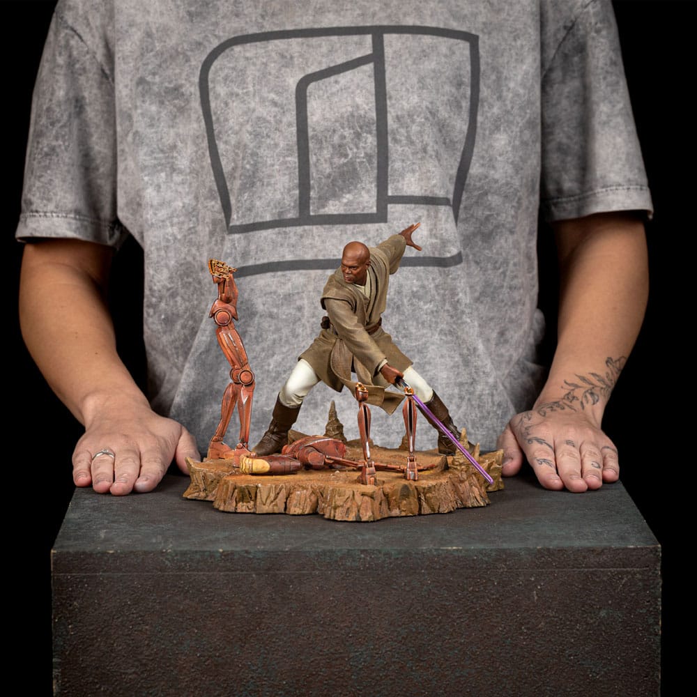 🧪 LAB | SU ORDINAZIONE Star Wars Art Scale Statue 1/10 Mace Windu 18 cm