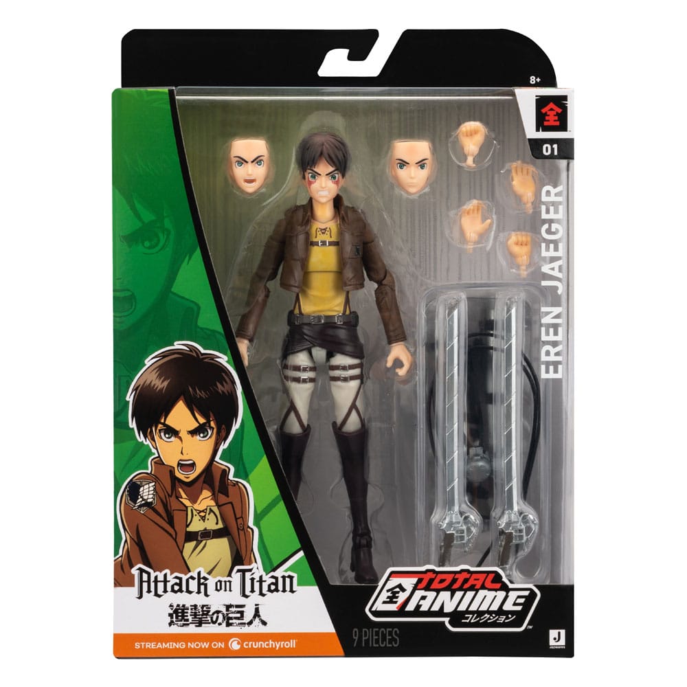 SU ORDINAZIONE Attack on Titan Total Anime Action Figure Eren Jaeger 17 cm