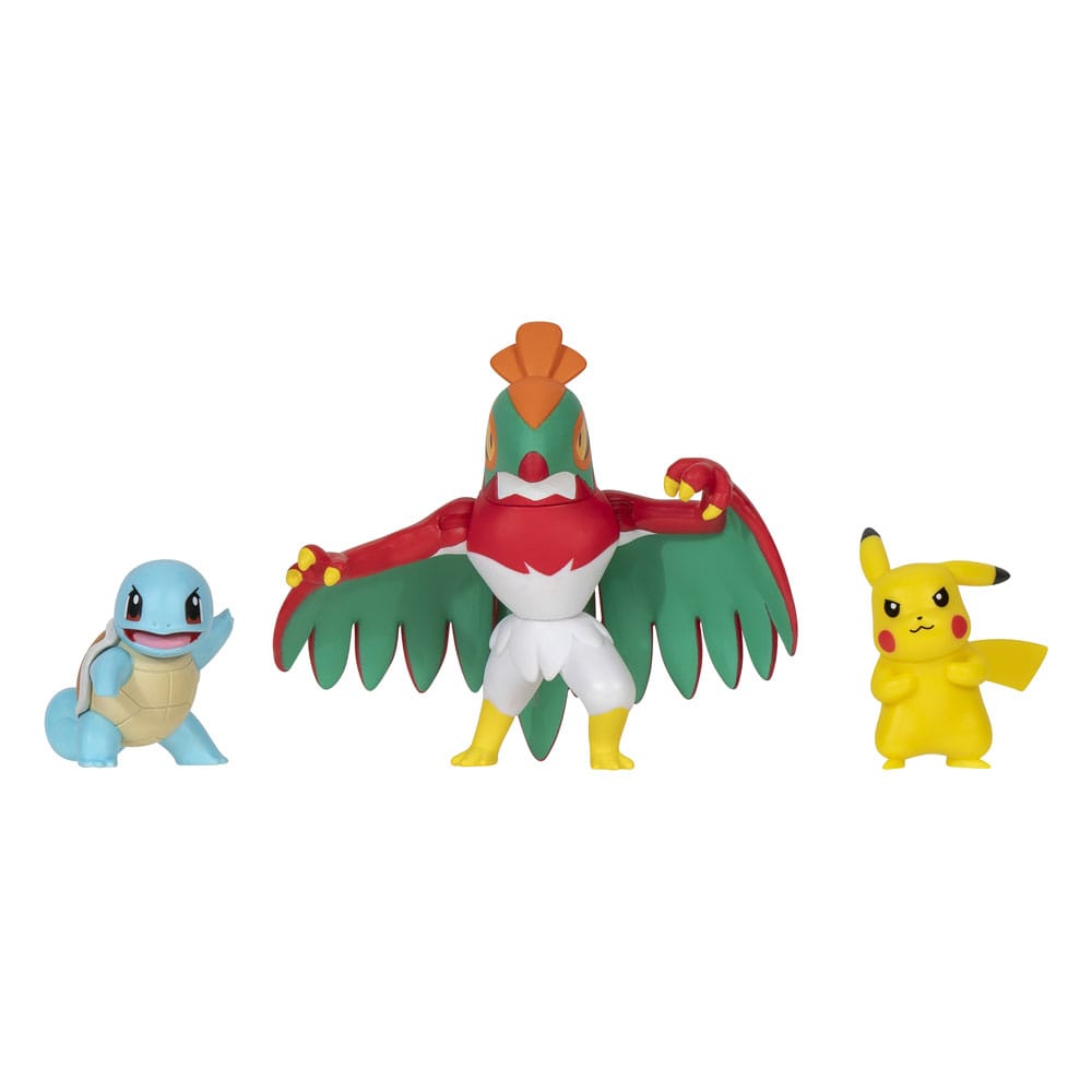 MADE TO ORDER Pokémon Select Battle Figure Pikachu, Squirtle, Hawlucha 7.5 cm
