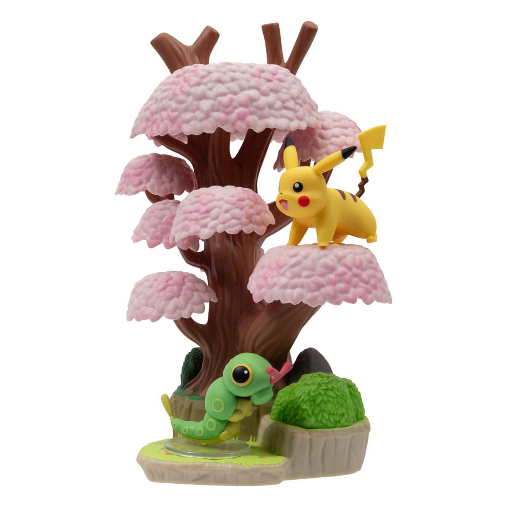 MADE TO ORDER Pokémon Environment Set Spring Forest & Caterpie & Pikachu 5 cm