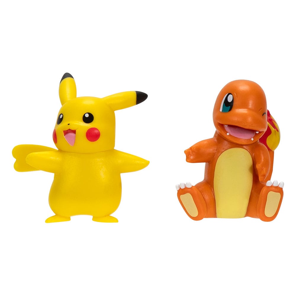 Pokémon-Kampffiguren-Set (auf Bestellung gefertigt): Erstes Partner-Set, 2er-Pack Charmander #2, weibliches Pikachu