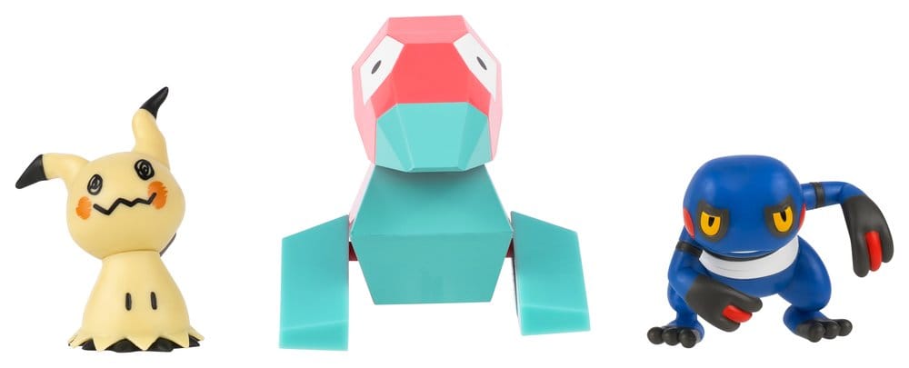 🧪 LAB | SU ORDINAZIONE Pokémon Battle Figure 3-Pack Mimikyu, Porygon & Croagunk