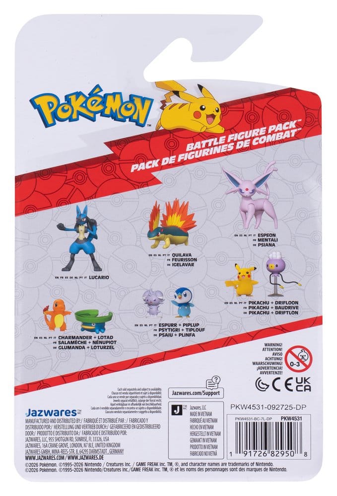 🧪 LAB | SU ORDINAZIONE Pokémon Battle Figure 2-Pack Drifloon & Pikachu