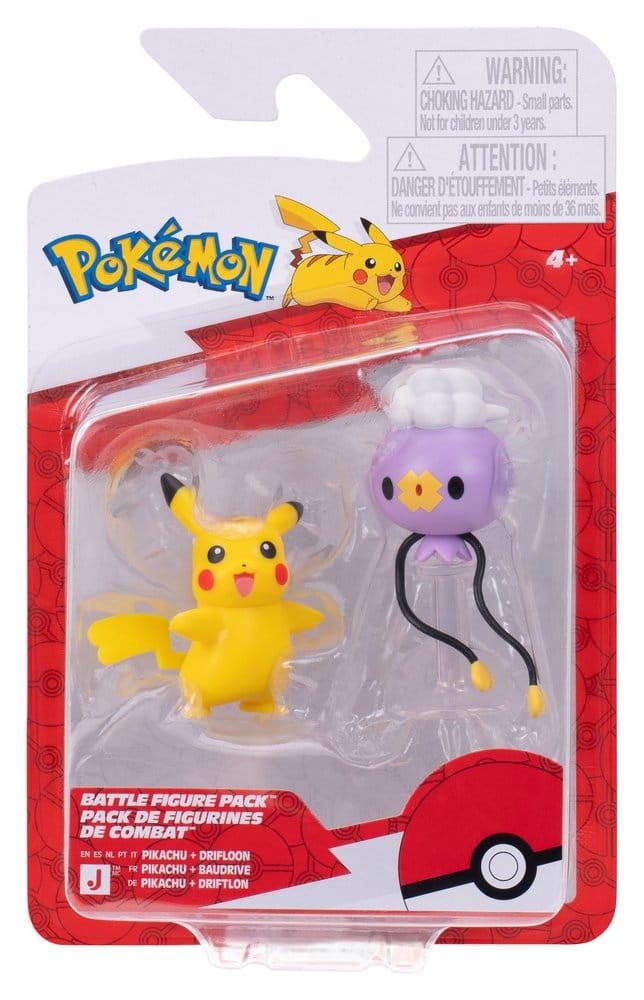 🧪 LAB | SU ORDINAZIONE Pokémon Battle Figure 2-Pack Drifloon & Pikachu