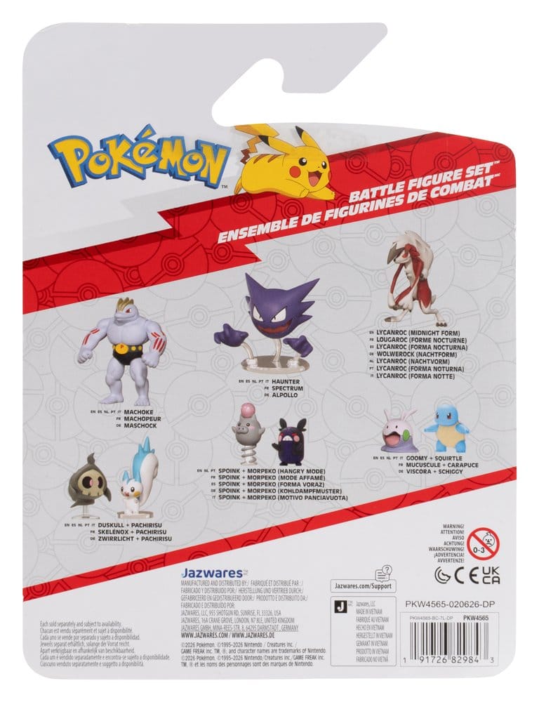 PREORDINE+ 02/2027 Pokémon Battle Figure Set Action Figures Chimchar, Ralts & Porygon (3-Pack)