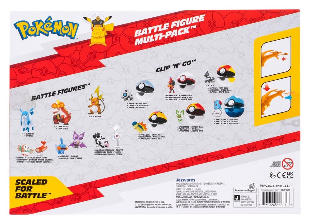 🧪 LAB | SU ORDINAZIONE Pokémon Battle Figure Action Figures 6-Pack Multi-Pack