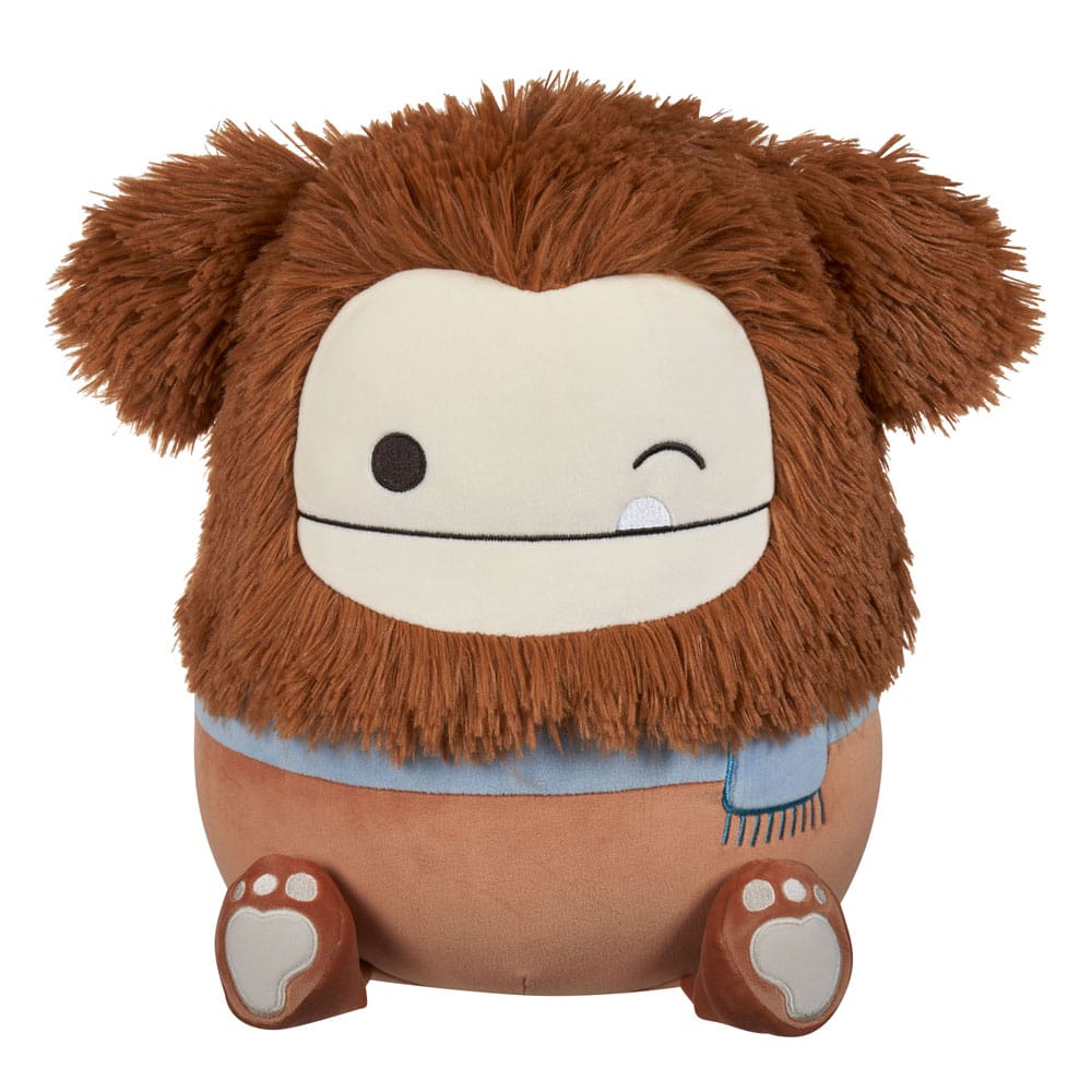 MADE TO ORDER Squishmallows Plush Figure Winking Brown Bigfoot with Scarf Benny 30 cm