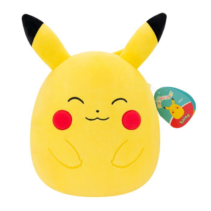 SU ORDINAZIONE Pokémon Squishmallows Plush Figure Happy Pikachu 25 cm