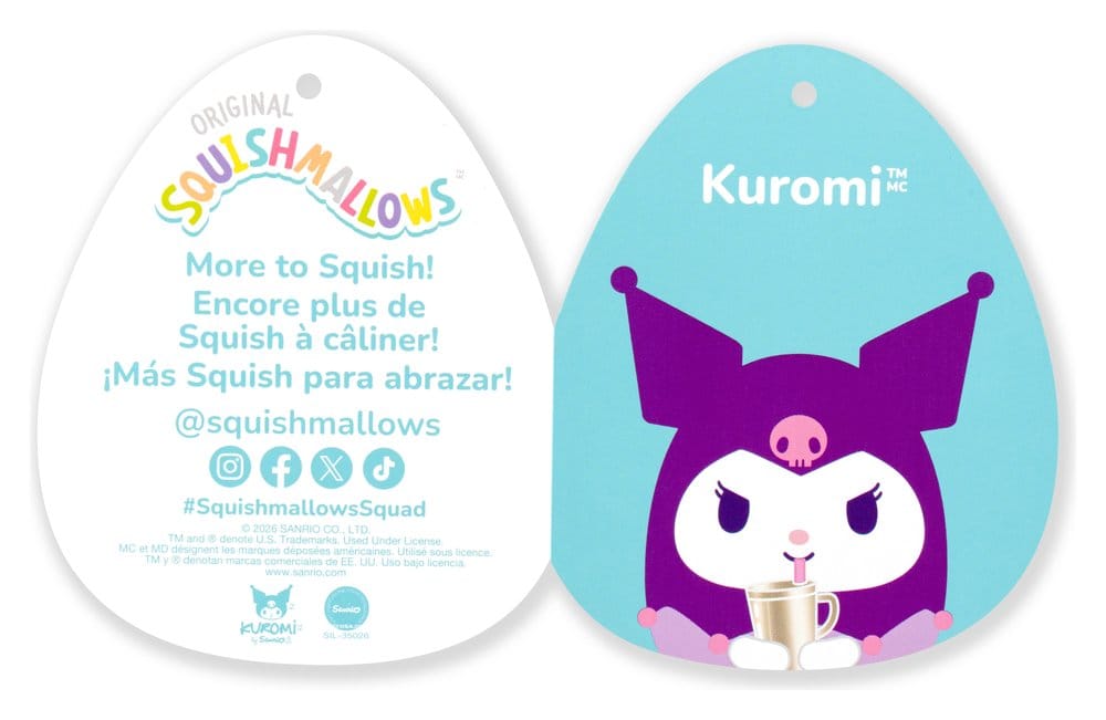 🧪 LAB | PREORDINE+ 11/2026 Squishmallows Hello Kitty and Friends Plush Kuromi Cup 30 cm