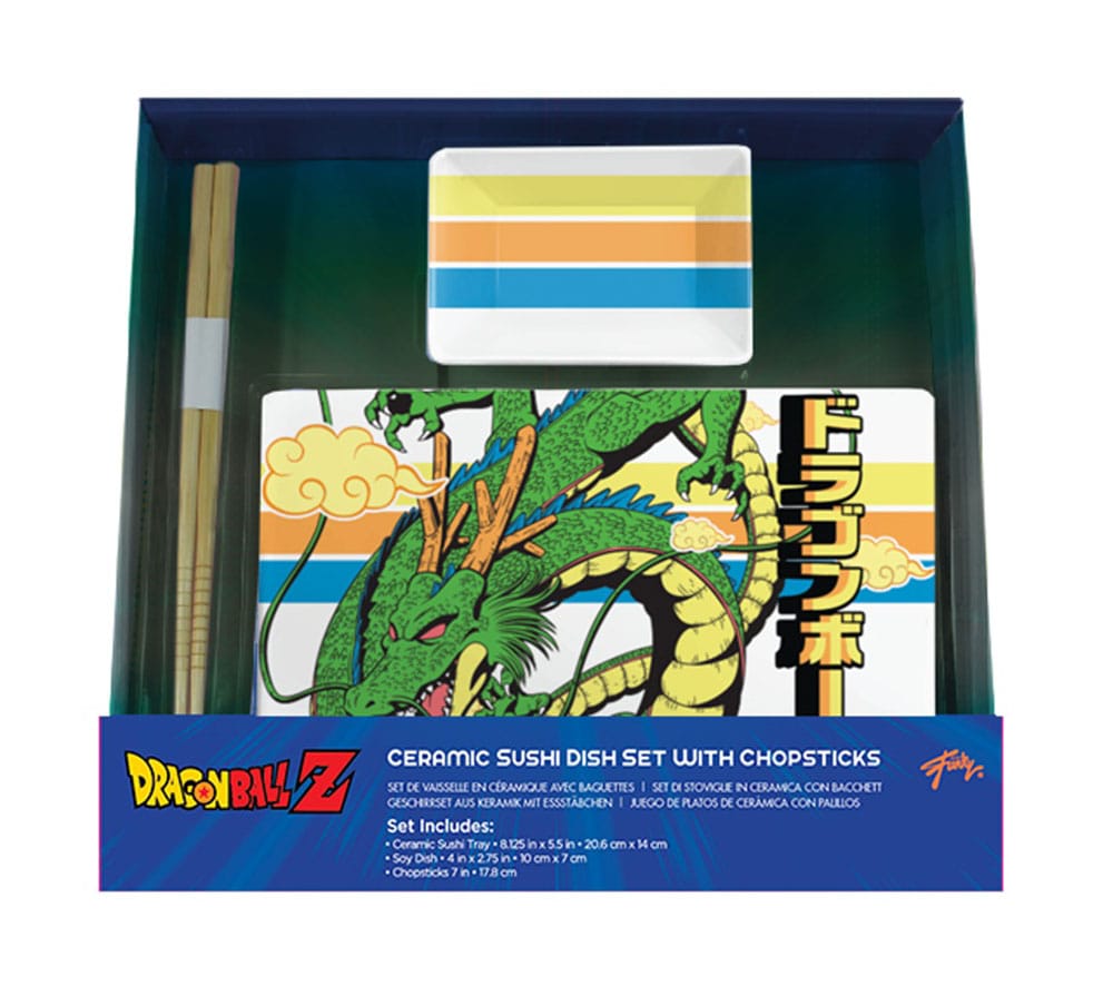 MADE TO ORDER Dragon Ball Z Ceramic Sushi Set with Chopsticks Shenron