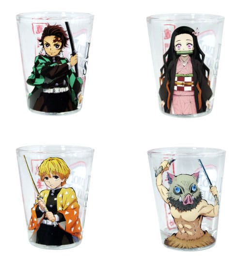 MADE TO ORDER Demon Slayer Shot Glasses 4-Pack Group 59 ml