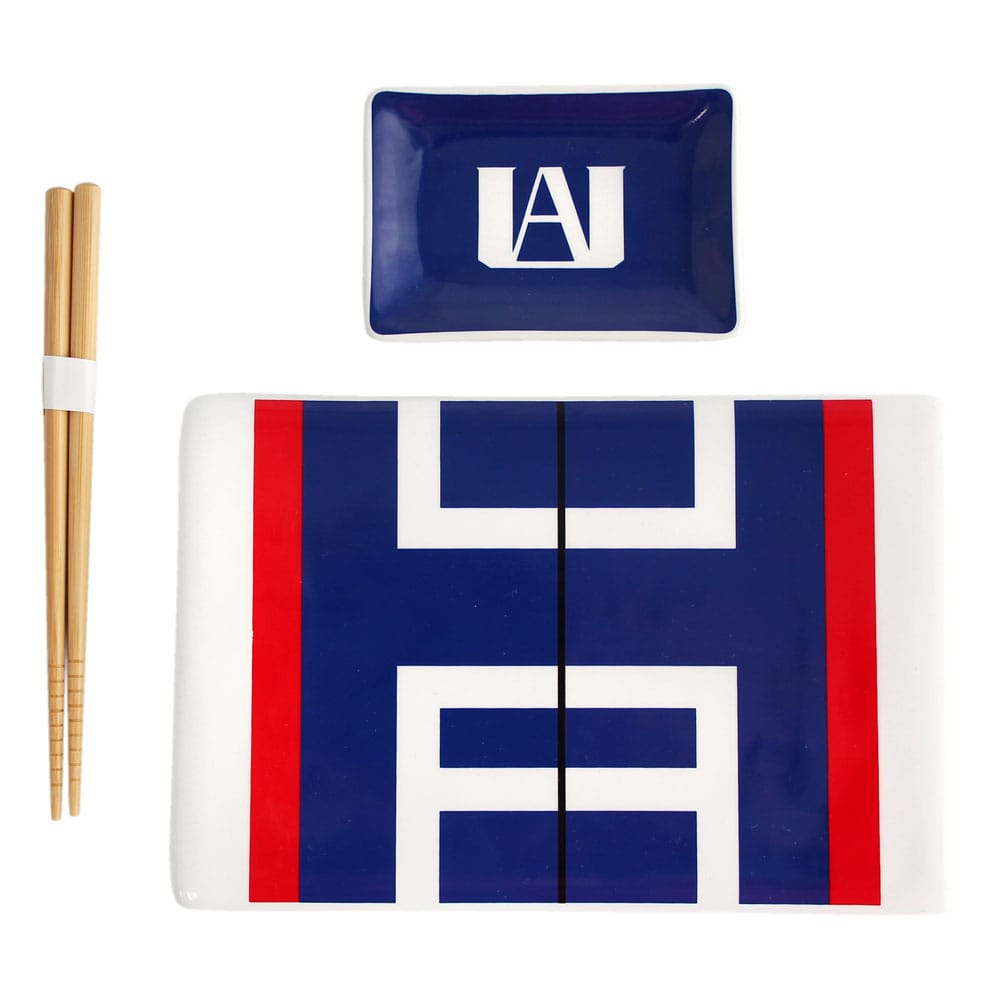 MADE TO ORDER My Hero Academia Ceramic Sushi Set with Chopsticks UA
