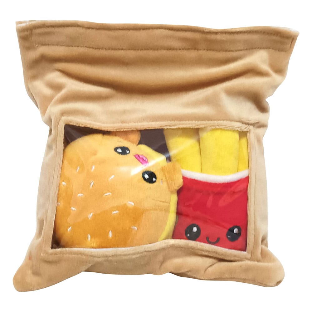 SU ORDINAZIONE Yummis Together Plush Figures 2 Pack Burger & Fries in Take Away Bag 21 cm