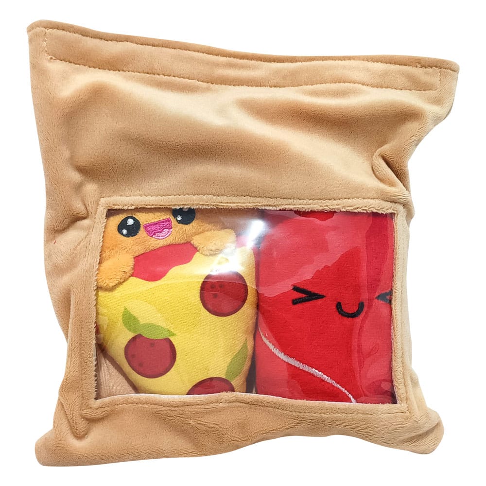 MADE TO ORDER Yummis Together Plush Figures 2 Pack Pizza & Cola in Take Away Bag 21 cm