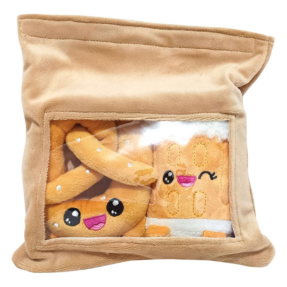 SU ORDINAZIONE Yummis Together Plush Figures 2 Pack Pretzel & Beer in Take Away Bag 21 cm
