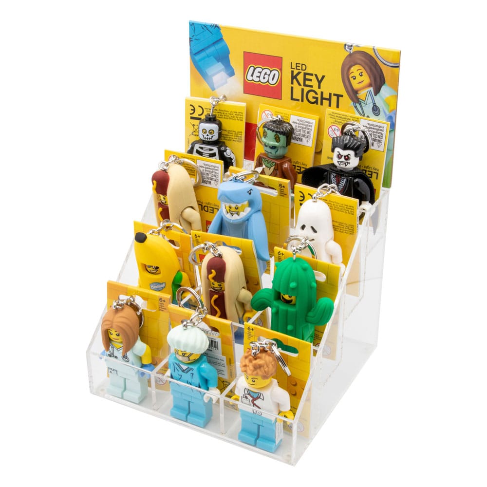 LEGO Acryl-Thekendisplay auf Bestellung mit 12 leuchtenden Schlüsselanhängern
