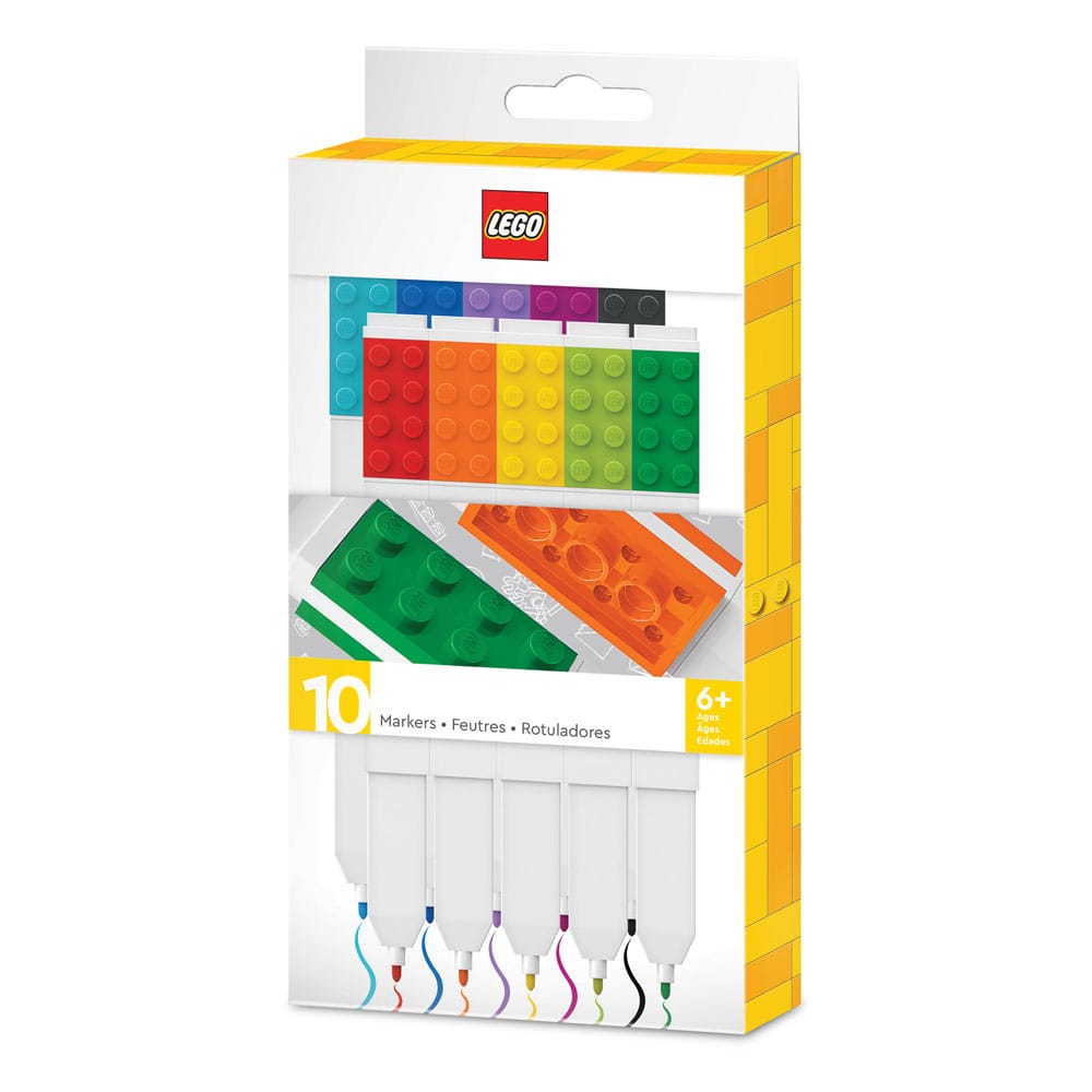 SU ORDINAZIONE LEGO Felt Tip Pens Set 10-Pieces