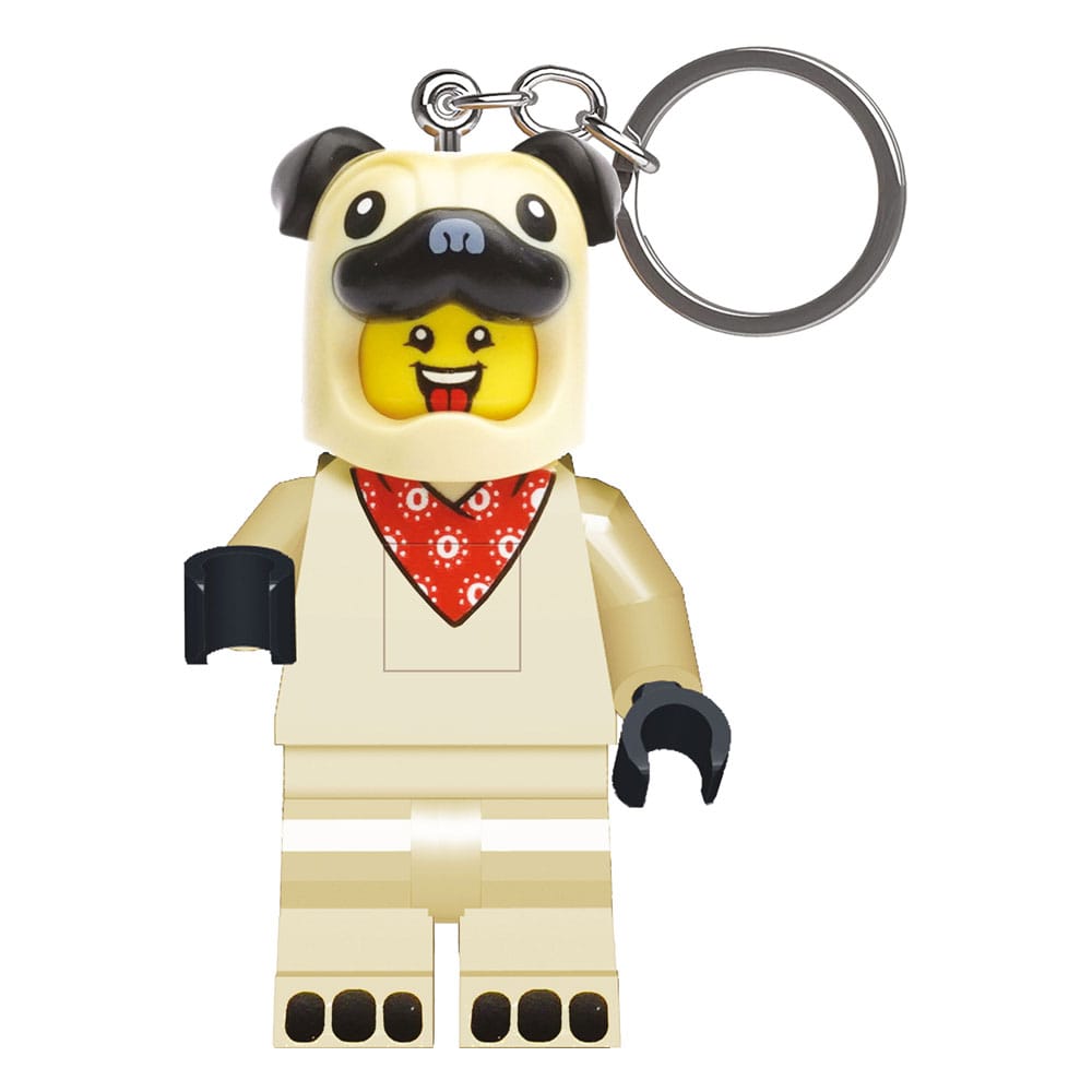 SU ORDINAZIONE LEGO Minifigures Light-Up Keychain Pug 8 cm
