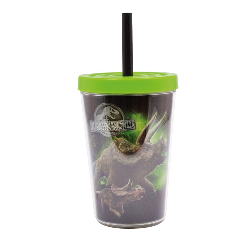 MADE TO ORDER Jurassic World Drinking cup with straw 300 ml