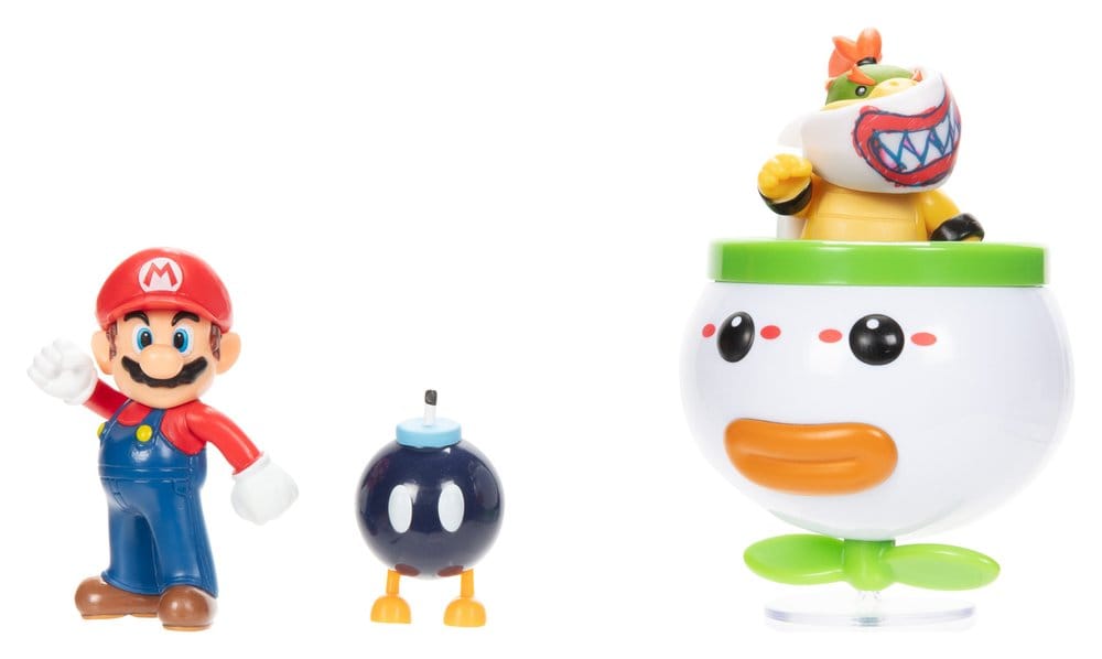 🧪 LAB | SU ORDINAZIONE World of Nintendo Mini Figure 2-Pack Mario and Bowser Jr. Clown Car 6 cm