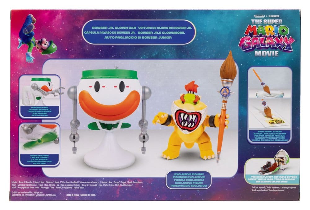 🧪 LAB | SU ORDINAZIONE The Super Mario Galaxy Movie Action Figure Bowser Jr. with Clown Car 13 cm