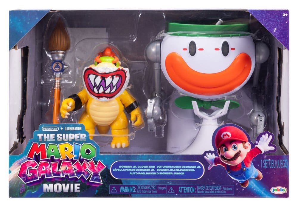 🧪 LAB | SU ORDINAZIONE The Super Mario Galaxy Movie Action Figure Bowser Jr. with Clown Car 13 cm