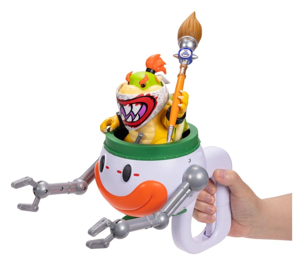 🧪 LAB | SU ORDINAZIONE The Super Mario Galaxy Movie Action Figure Bowser Jr. with Clown Car 13 cm