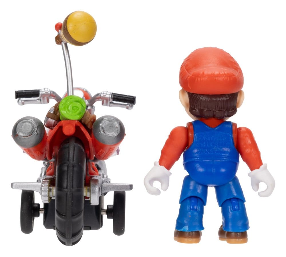 🧪 LAB | SU ORDINAZIONE The Super Mario Galaxy Movie Action Figure with Pull Back Motorcycle Mario 6 cm