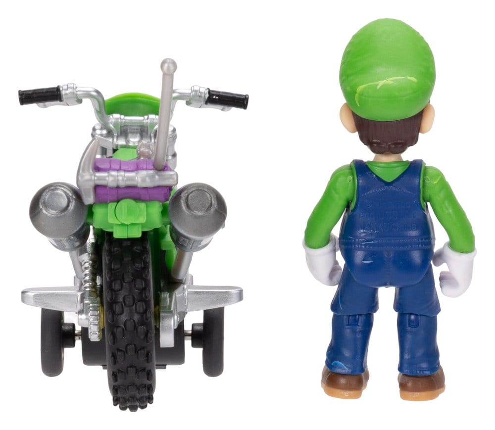 🧪 LAB | SU ORDINAZIONE The Super Mario Galaxy Movie Action Figure with Pull Back Motorcycle Luigi 6 cm