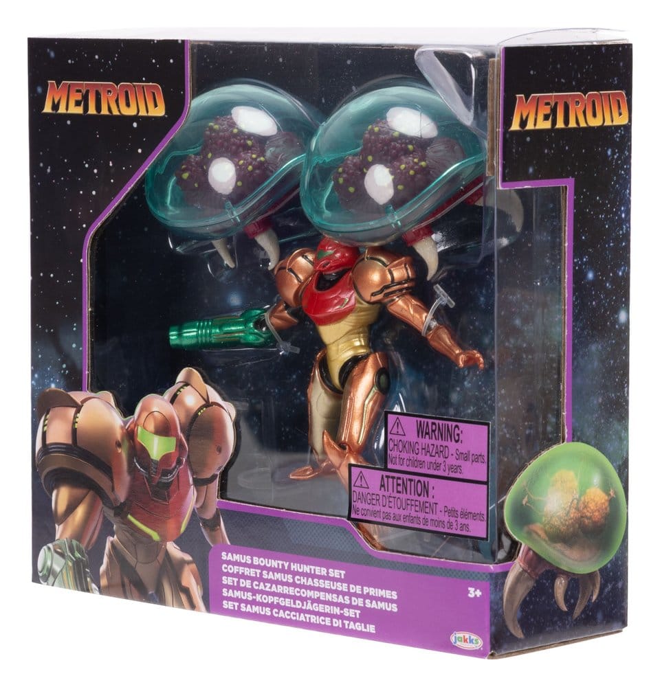 🧪 LAB | SU ORDINAZIONE World of Nintendo Metroid Mini Figure 3-Pack Samus Bounty Hunter 6 cm