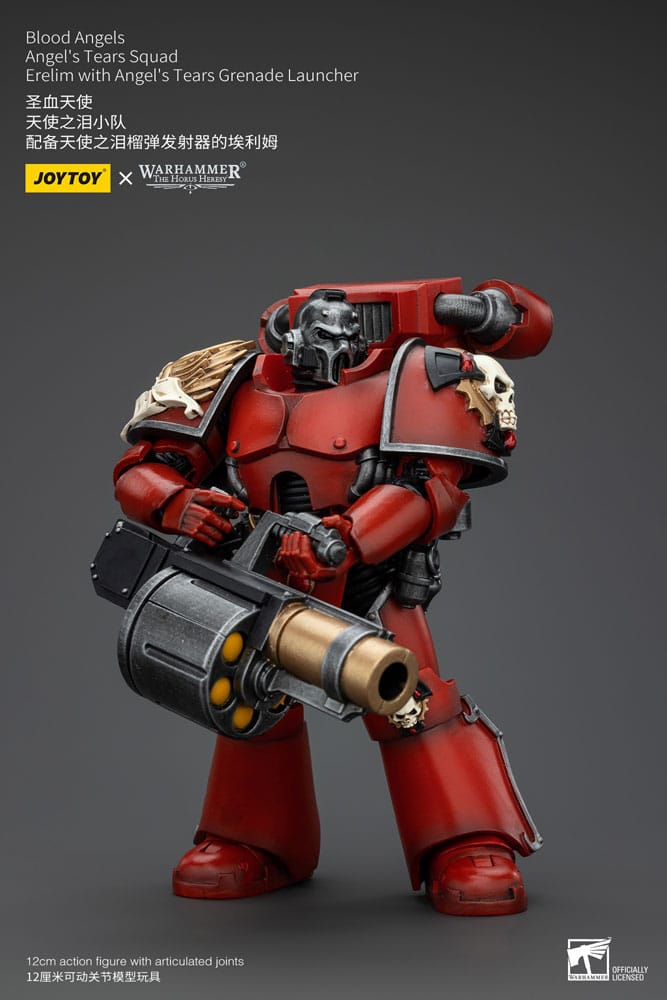 AUF BESTELLUNG Warhammer The Horus Heresy Actionfigur 1/18 Blood Angels Angel's Tears Squad Erelim mit Angel's Tears Granatwerfer 12 cm