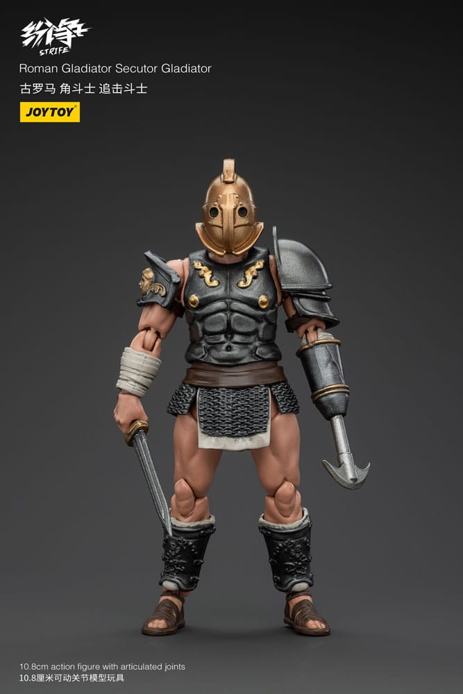 🧪 LAB | SU ORDINAZIONE Strife Action Figure 1/18 Roman Gladiator Secutor Gladiator 11 cm