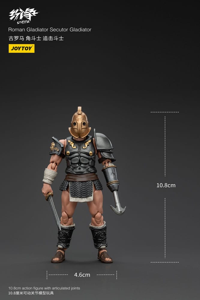 🧪 LAB | SU ORDINAZIONE Strife Action Figure 1/18 Roman Gladiator Secutor Gladiator 11 cm