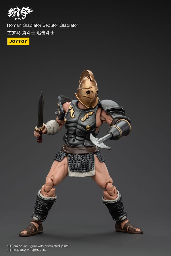 🧪 LAB | SU ORDINAZIONE Strife Action Figure 1/18 Roman Gladiator Secutor Gladiator 11 cm