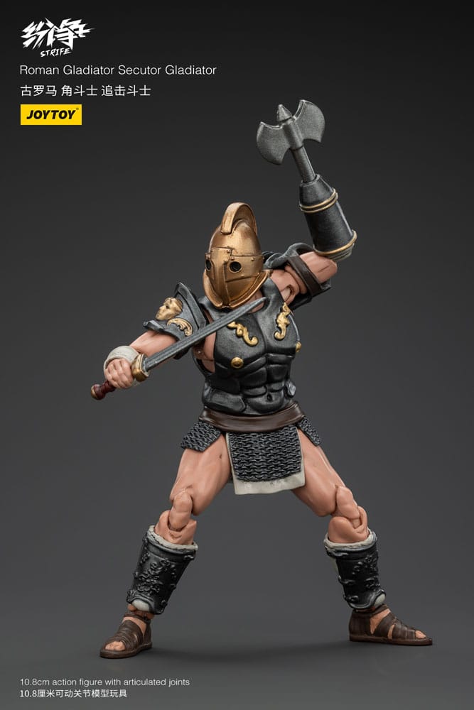 🧪 LAB | SU ORDINAZIONE Strife Action Figure 1/18 Roman Gladiator Secutor Gladiator 11 cm