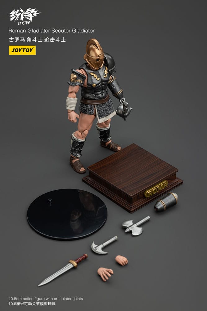 🧪 LAB | SU ORDINAZIONE Strife Action Figure 1/18 Roman Gladiator Secutor Gladiator 11 cm