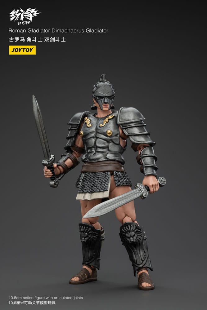 🧪 LAB | SU ORDINAZIONE Strife Action Figure 1/18 Roman Gladiator Dimachaerus Gladiator 11 cm