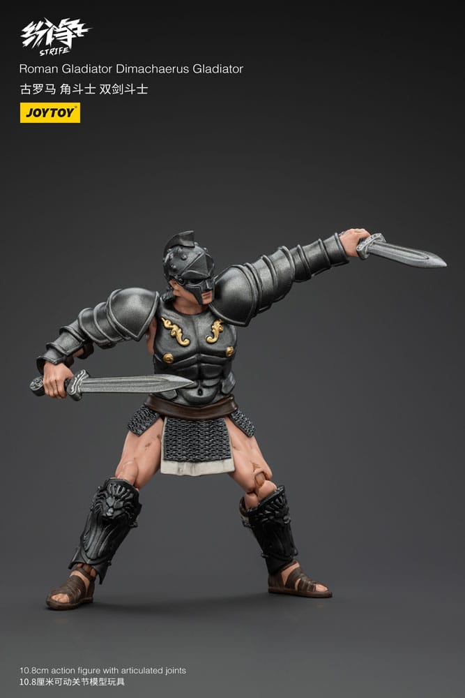 🧪 LAB | SU ORDINAZIONE Strife Action Figure 1/18 Roman Gladiator Dimachaerus Gladiator 11 cm