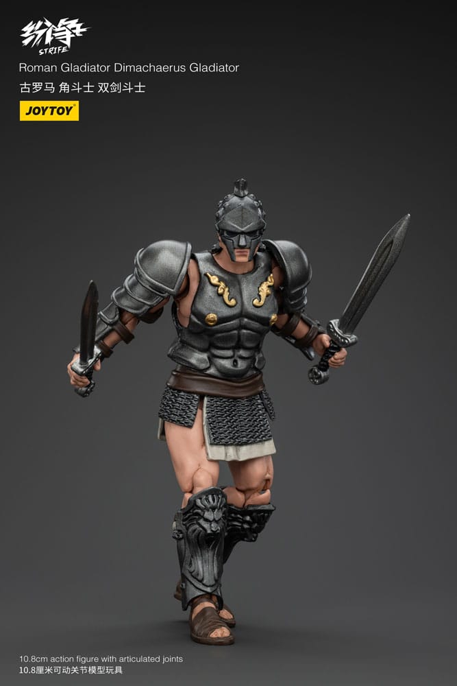 🧪 LAB | SU ORDINAZIONE Strife Action Figure 1/18 Roman Gladiator Dimachaerus Gladiator 11 cm