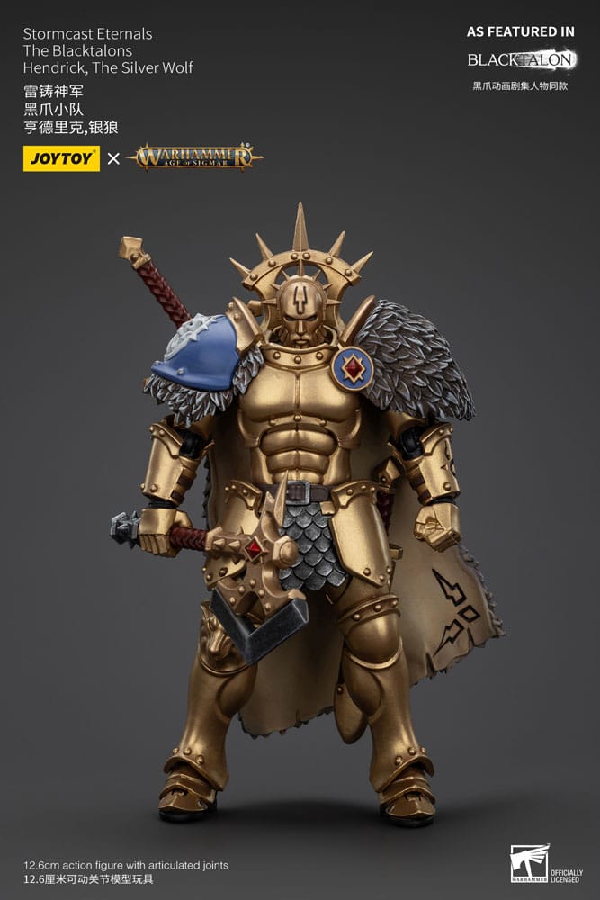 MADE TO ORDER Warhammer Age of Sigmar Actionfigur Stormcast Eternals The Blacktalons Hendrick The Silver Wolf 20 cm