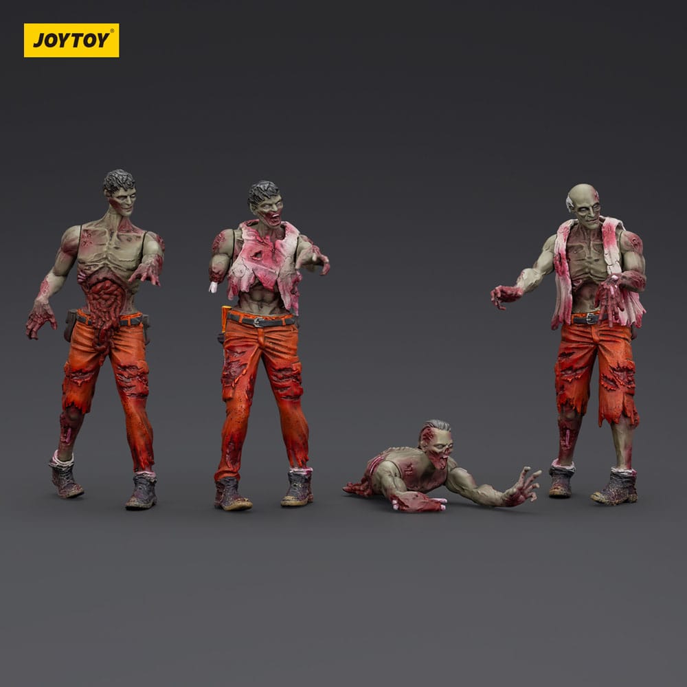 🧪 LAB | SU ORDINAZIONE Zombie Dark Source Action Figures 4-Pack Mechanic Team 8 cm