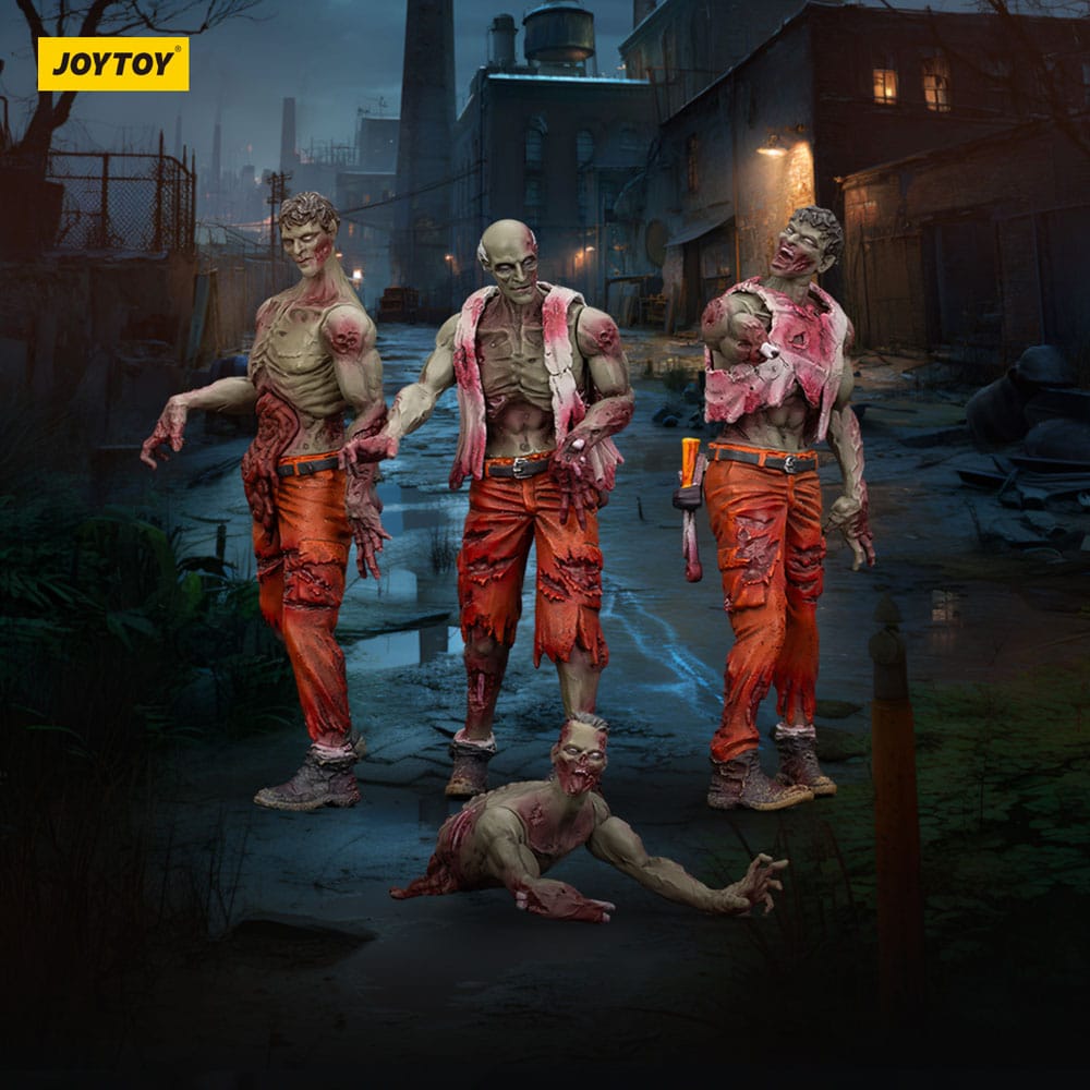 🧪 LAB | SU ORDINAZIONE Zombie Dark Source Action Figures 4-Pack Mechanic Team 8 cm