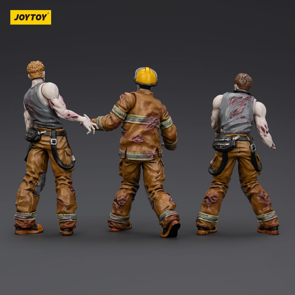 🧪 LAB | SU ORDINAZIONE Zombie Dark Source Action Figures 3-Pack Firefighters 8 cm