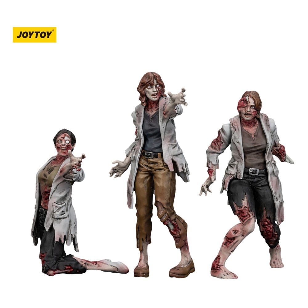 🧪 LAB | SU ORDINAZIONE Zombie Dark Source Action Figures 3-Pack Scientists (Female) 8 cm
